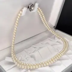 あこや真珠 2連 ベビーパール 約4.5-5.0mm アコヤ パール ネックレス