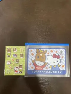 新品未使用 ハローキティ TURFY コラボクリアファイルとシールセット