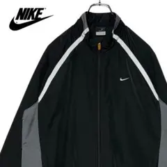 古着 NIKEナイキ ナイロンジャケット黒/グレー L ジャンパー ブルゾン