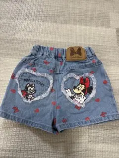 リトシー　「90㎝」ミニーちゃんショートパンツ　デニム　ディズニー　しまむら