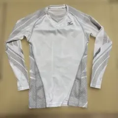 ミズノ　バイオギアシャツ　BG7000T 長袖 Vネック ホワイト