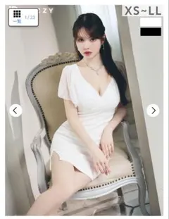 Dazzy store キャバドレス　セクシーカシュクールＶネック　レース