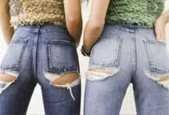 GYDA BACK RIPPED ワイドパンツ