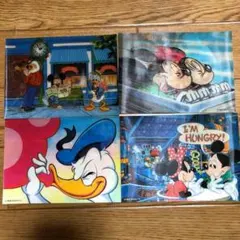 ディズニーランド レトロ 絵が変わるポストカード4枚セット