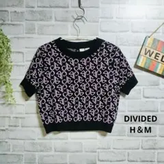 DIVIDED 半袖ニット 総柄 ショート丈 美品 大人可愛い 着回し抜群 S