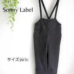 b2016　サニーレーベル　デニム風サロペットスキニー　36(S)　コットン混紡