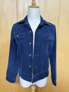 レトロガール　ブルーコーデュロイジージャン　濃紺