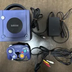 【電源確認済】ゲームキューブ　本体　セット　バイオレット