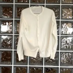 UVカットスーピマコットンクルーネックカーディガン（長袖）
