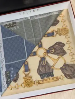 【CELINE】 スカーフデザイン ハンカチ 大判 48cm✕48cm 3枚