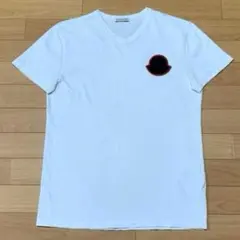 美品☆ モンクレール フェイス S ホワイトワッペン Tシャツ 5S393 