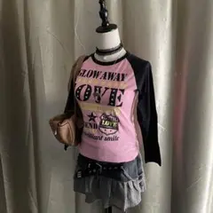 ラグランＴシャツ 平成女児archive ピチT フェアリーグランジ