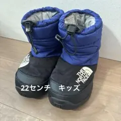【美品】ノースフェイス　スノーブーツ　22センチ　青
