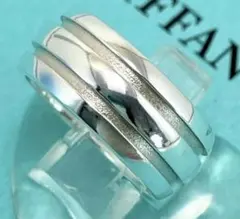 ティファニー グルーブド ダブルライン リング シルバー