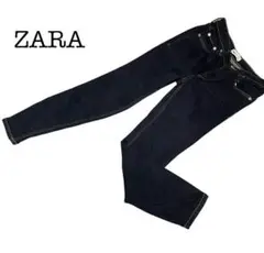 【ZARA 】ダークブルー スキニージーンズ　EUR38（Mサイズ〕
