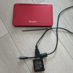 SHARP Brain 電子辞書 PW-B1本体ブルー 充電器・USBケーブル付 - メルカリ