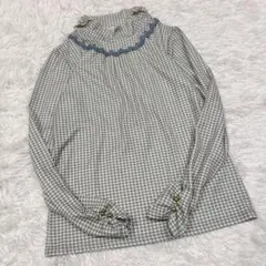 アクシーズファム 千鳥柄 ハイネック カットソー 長袖