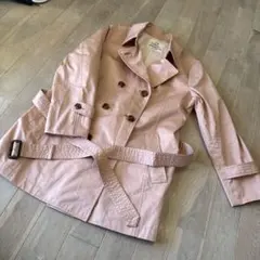 23区　レディースコート　ピンクトレンチコート オンワード樫山