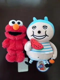 ぬいぐるみ　エルモ＆くいしんボン