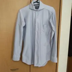 スーツセレクトストライプ柄ソフトタッチ長袖シャツ S