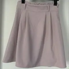 Emsexcite薄紫 フレアスカート ゴム入りウエスト
