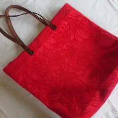 手さげバッグ　作家さん　フランスヴィンテージ生地