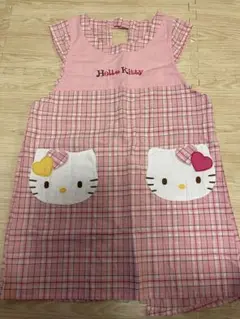 ハローキティ チェックエプロン