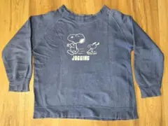 【希少 80s-90s】スヌーピー ビンテージ スウェット JOGGING 紺
