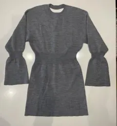 SLY グレー 長袖ニットワンピース