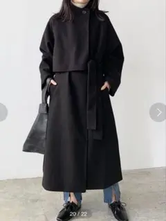 2603130 2WAY CAPE PUFF SLEEVE COAT ブラックS - メルカリ