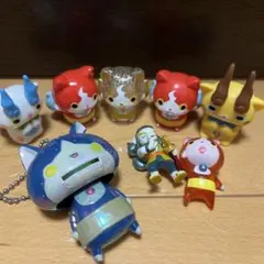 妖怪ウォッチ キャラクター 8体セット 指人形 フィギュア キーホルダー