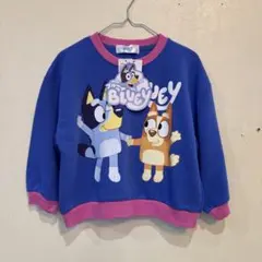 110cm★ブルーイ キッズトレーナー　ブルー