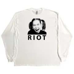 Bjork Björk ビョーク ロンT tシャツ XL ホワイト 新品 ビョーク Bjork アイスランド歌姫 横顔 ベロ出し Tシャツ