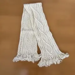 DO:FAMILY ケーブル編みマフラー アイボリー