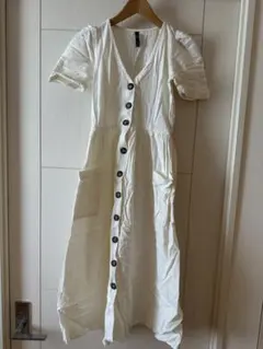 ZARA trf collection 半袖シャツワンピース ホワイト XS