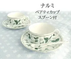 ナルミ ティーカップ&ソーサー スプーン付 2客セット