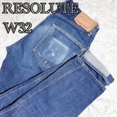 【人気】 RESOLUTE デニムパンツ W32 710 ジーンズ 赤耳 日本製