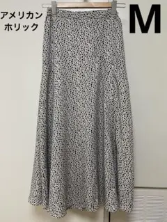 American Holic 切り替えフレアロングスカート　M 花柄　春