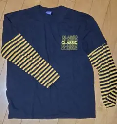 長T 長袖 Tシャツ ボーダー 黒 黄