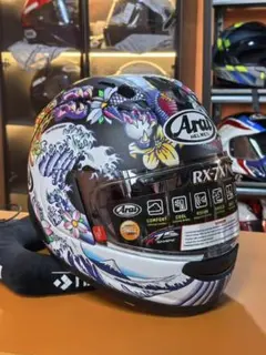 Arai RX-7X 墨絵龍 黒白フルフェイスヘルメット L - メルカリ