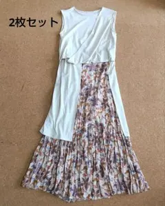 トップス&ロングスカート バティックプリントスカート