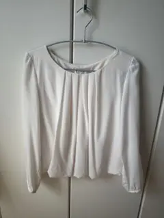 組曲クミキョク＊フロントタック 長袖シフォンブラウス（サイズ2 / M相当）