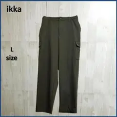 イッカ ストレッチ冷感 イージーカーゴパンツ オリーブ カーキ ワークパンツ ◆のサムネイル