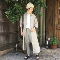 ジャーナルスタンダードラックス 麻 リネンキーネックワンピース