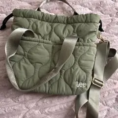 Lee キルティング ショルダーバッグ 巾着 カーキのサムネイル