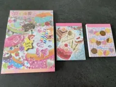 平成レトロ14.7㌢×10.4㌢3DANダイカットメモ帳1冊＋メモ帳2冊＝計3冊