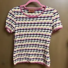 MISSONI 半袖ニット マルチカラー ウェーブ柄のサムネイル