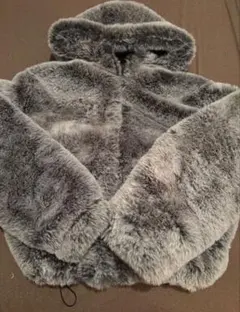 ZARA フード付き ファージャケット