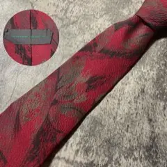 AN126 HIROKO KOSSHINO レッド シルク ネクタイのサムネイル