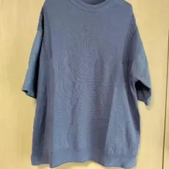 niko and　ニコアンド　コットンニット　半袖　Tシャツ　ニットソー